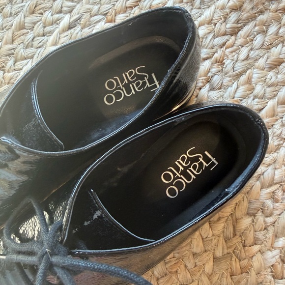 Women’s Franco Sarto Black Patent Leather Lace-Up Derby Shoes - Picture 5 of 8